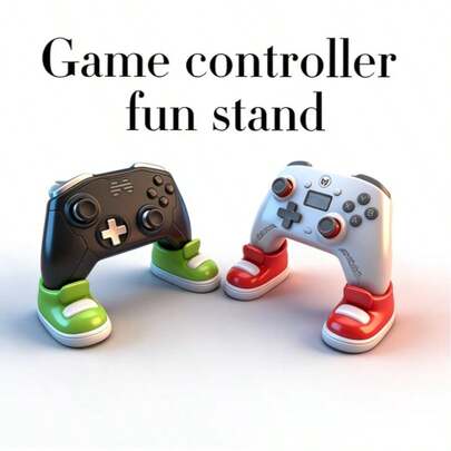 色彩缤纷的鞋形游戏手柄支架 - 兼容 手柄。采用耐用的 ABS 材料制成，是送给游戏玩家的完美生日和圣诞礼物。鞋形手柄支架，游戏配件 | 亮丽设计 | 坚固耐用