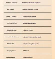 ASUS adol AS-R01 True Wireless Earbuds, Bluetooth 5.3, 360° Spatial Audio with AS Independent Sound Chamber, 28H Long Battery Life, 0.07s Low Latency Gaming Mode, Transparency Mode – Black/White - 查看 9