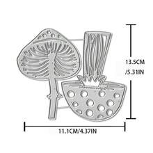 Creative Mushroom Dies, DIY Scrapbooking Album And Embossing Stencil, Greeting Card Making Tool, Card Paper Cutting Crafts ,Gift Card Making Template Die Cuts. - Silver - View 9