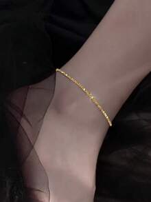 1件S925纯银极简INS风精致星形链脚链，休闲低调百搭独特个性脚链，女士适用 - 滿天星 - 查看 10