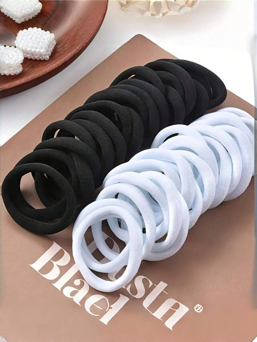 100pcs Women's Basic High Elasticity Hair Ties For Ponytail Beauty Home Hair Accessories