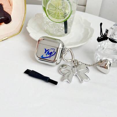 Bow-Knot Bowknot Earphone Case, Electroplated Glossy Earphone Cover, TPU Soft Earphone Protective Case, Suitable Compatible With AirPods 1/2/3/4/Pro