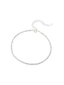 S925 Sterling Silver Starry Sky Bracelet, Sparkling Silver Design, Hypoallergenic Versatile Accessory, Gift Box Included - Silver - View 1