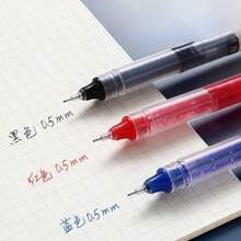 0.5mm 12pcs/Box Fast Drying Straight Liquid Neutral Pen, Smooth And Continuous Ink Writing, Suitable For Business Office Note Taking, Student Problem-Solving - A - View 2