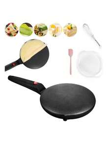 Crepera Eléctrica Antiadherente, crepera casera,crepera portátil, máquina para hacer panqueques automática,rosa, Con Accesorios,máquina para hacer panqueques portátil, máquina para hacer panqueques con revestimiento antiadherente y control automático de temperatura para evitar quemaduras, superficie antiadherente, calienta uniformemente, fácil de limpiar Calienta rápido, conveniente y rápido de usar, se calienta rápidamente en 20 segundos, con luz indicadora, le permite hacer crepes, tortillas suaves, tortillas, panqueques, huevos enrollados, adecuado para principiantes y profesionales de la cocina (Negro) - Tipo de Enchufe A USA (110-127V) - Ver 11