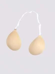 1 Pair Women Invisible Adhesive Push Up Bra, Strapless With Clear Straps, Reusable Silicone Sticky Bra Perfect For Backless Dresses & Wedding Wear - Multicolor - View 14