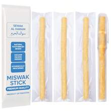 Miswak Traditional Natural Toothbrush With Holder For Oral Care Organic Material Natural Color Premium Triple Wash Quality Plain Packaging 3 Units - 3 - Xem 1