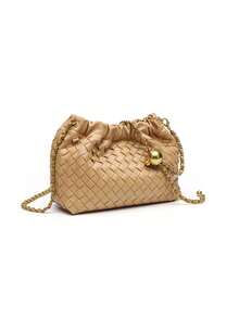 Bolso tejido para mujer, bolso de mano de moda y bolso de hombro tipo hobo - Albaricoque - Ver 2