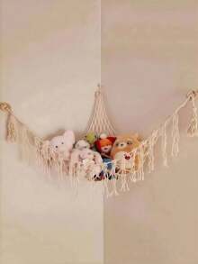 Stuffed Animal Storage Hammock Net,[US-Based Shipping]1PC-Ornament Hammock Macrame,Stuff Animal Storage Corner Hanging Net Holder,Mesh Hammock Fabric Ornament Organizer With Hooks,For Bedroom,Hanging Stuff Animal,Organizer Holder Large Size,Room Decor, Boho Love Valentine,Spirngtime Toy, Valentines Dolls,Thanksgiving Decorations, Dwarf, Goblin Storage Hammock Net, Home Decor, Room Decor,Ins Style Wall Decor Gifts Birthday Graduation,Cute Room Decor Aesthetic Bedroom,Women's Fall Clothing Winter Clothing Christmas Gift Fall Autumn Velvet Furry Party Fuzzy Plush Thanksgiving Festival Cyber Monday Holiday Knitted Winter Valentine' S Day Gift,Home Décor,Room Deciration,Makeup 0rginizer,Closet Shelving System,Storage Orangizer,Ganchos,Toy Storage,Desk Organzier,Stuffed Animal Storage,Toy Box Laundry Basket Room Deocr Organizador De Juguetes Storage Container Toy Organizer Organziers Storage Storage Bins Toy Chest Shelves Dresser Storage Cabinet Room Acesories Bedroom Toys Blanket Basket - 白色 - 查看 5