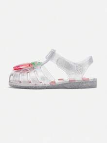 Balabala 女童果冻凉鞋，夏季防滑婴儿凉鞋，2025 新款 - 白色調 - 查看 2