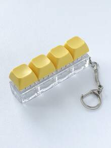 1个4键电脑按键挤压玩具，创意减压小工具，成人吊坠 - 彩色 - 查看 10