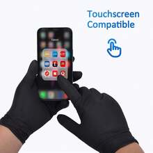 20pcs Nitrile Disposable Gloves, Durable Black Gloves, Latex-Free, Powder-Free, Textured Grip, Heavy Duty Double Layer Protection, 6 Mil Thickness - 20 Pieces (L size) - View 8