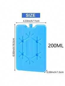 4/2/1pc Reusable Ice Pack, Suitable For Lunch Box, Ultra-Thin PP Material, Long-Lasting Cooling, Food Preservation For Outdoor Activities - Blue - View 5