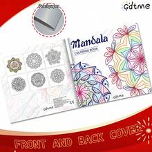 GDTME Adult & Teenager Mandala Coloring Book, 50 Unique Complex Mandala Patterns For Stress Relief And Relaxation, Single-Sided Thick Paper Non-Bleed, Ideal Gift For Women, Mindfulness Meditation Activity Book - Mandala - View 6
