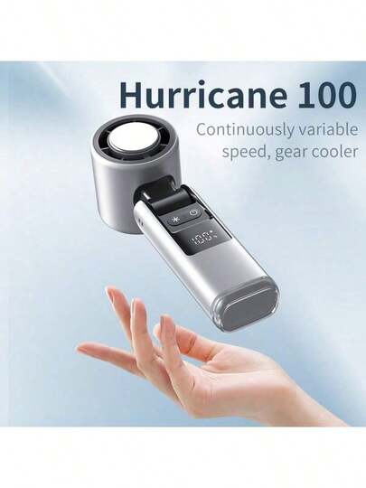 100-Speed Handheld Cooling Fan - 3600mAh Large Battery Capacity, Rechargeable, Portable, For Students, High-Speed Fan