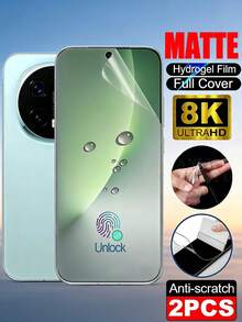 Minimalist Matte Screen Protector Film 2pcs Matte Hydrogel Film Anti Glare And Anti Fingerprint Explosion Proof And Scratch Resistant Mobile Phone Screen Protector Film Compatible With Huawei/Honor/ Smooth Oil Layer Scratch Automatic Repair Simple And Easy To Stick Protective Film Soft Film Not Glass Spring Birthday Gift - Matte - View 17