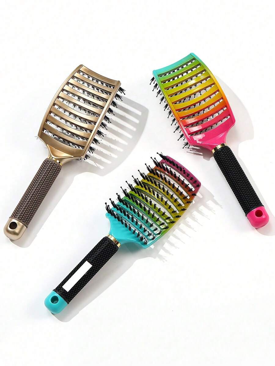 1 lược massage da đầu, lược uốn tóc chống tĩnh điện dùng cho cả nam và nữ, dụng cụ tạo kiểu tóc chuyên nghiệp, vật dụng thiết yếu cho nhà tạo mẫu tóc, phù hợp cho nữ, lược gỡ rối, lược hình cầu, bộ lược mini, lược gỗ.
