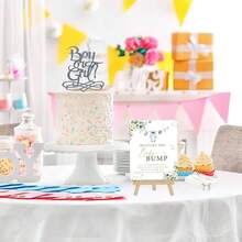 Baby Shower Game Cards With "How Big Is Mommy's Belly" Measurement, European Birch Leaf Design, Party Favor Supplies - View 4