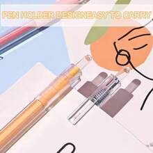 Creative Push-Button Art Utility Knife, Minimalist Stylish Student Planner Paper Cutter Cartoon Engraving Pen, Student Handmade Paper Art Knife Pen Refill, Art Utility Knife, Scrapbooking Cutting Tool, Sticker Tape Cutter, Express Box Knife, DIY Craft Supplies - Multicolor - View 8