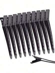 24pcs Solid Alligator Hair Clip - Silver - View 9