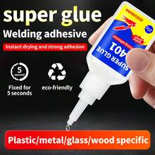 1/2/3pcs Super Glue/401 Adhesive, Strong Glue, Multi-Purpose Glue, Quick-Drying Welding Adhesive, Widely Used For Plastic, Metal, Iron, Ceramic, Stainless Steel, Glass, Acrylic, Wood, Shoe Materials, Stone And Various Materials Bonding. Quick-Drying Adhesive, 502 Adhesive, Handcraft Adhesive, Heat Resistant, Multi-Functional, Strong Welding, Daily Home Repair Product Adhesive - 401膠水 - 查看 1