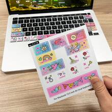 Cartoon Pattern Keyboard Function Sticker Skin Compatible With Apple Air - View 7