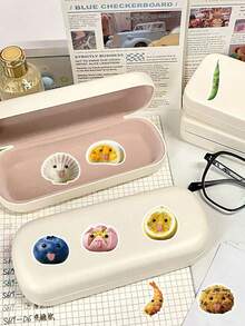 56pcs Cute Personalized Food Stickers, Shy Fruit & Dessert Stickers With Big Eyes And Tongues, Waterproof For Laptop, Notebook, Planner, Stationery, Etc. - Funny Food - View 2