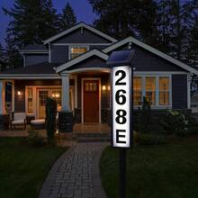 2pcs Outdoor Solar Mailbox Light With Pole, Dual-Mode Design, 1200Mah,Easy Installation, LED Address Sign For Home And Mailbox, Modern Lighting Technology, Glow-In-The-Dark Numbers, A Must-Have For Homeowners - Đèn số nhà năng lượng mặt trời nâng cấp - Xem 10