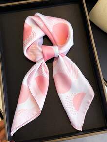 1条女士优雅复古波点印花轻薄缎面方巾，波西米亚复古休闲领巾、披肩，轻薄舒适，适合春夏日常穿着和外出。 - 多色波點FG430-3 - 查看 5