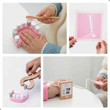 Juego de juguete de rol de médico de madera, juguete educativo de simulación médica para niños, caja de medicina, adecuado para que los niños jueguen a roles - Multicolor - Ver 5