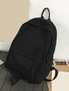 Black Fashion Backpack – Stylish, Spacious & Durable Everyday Bag With Multiple Compartments, Comfortable Straps & Minimalist Design, Perfect For School, Work & Travel, Featuring Premium Fabric, Secure Zippers, Branded Detail & Ample Capacity For Laptop, Books & Essentials, Expertly Crafted To Elevate Your Daily Style With Practical, Chic Sophistication, Ideal For Fashion - Forward Students, Professionals & Travelers To Stay Organized, Stylish & Versatile On Every Occasion In Effortless Design That Blends Functionality And Modern Fashion Seamlessly - 彩色 - 查看 4