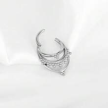 1件简约优雅鼻环不锈钢刺鼻环软骨环耳环鼻中隔环穿孔饰品男女通用新款情人节礼物 - style-2 - 查看 12