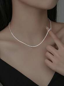 S925 Sterling Silver Starry Sky Bracelet, Sparkling Silver Design, Hypoallergenic Versatile Accessory, Gift Box Included - Silver - View 6