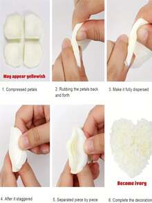 500/1000pcs, Milky White Simulated Rose Petals | Polyester Flower Petals For Wedding Atmosphere Arrangement, Couple Romantic Confession Supplies - Milky White - View 6