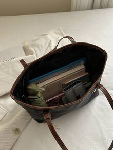 2025 New Arrival Unique Texture Women's Large Capacity Commuter Handbag, Ladies' Shoulder Bag - Black - View 12