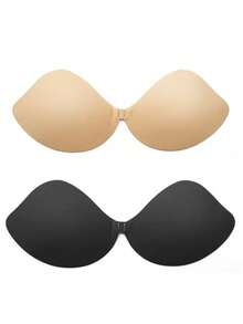 2片装隐形无肩带粘性胸垫：性感硅胶胸垫，完美搭配吊带裙和婚纱。提升胸型，打造更丰满、更优美的曲线。隐形芒果形胸垫。 - 彩色 - 查看 18