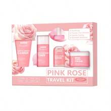 Beauty Host 玫瑰护肤套装，4件迷你旅行装，包含洁面乳、爽肤水、精华液和面霜，蕴含玫瑰花提取物、胶原蛋白和积雪草精华，保湿舒缓，令肌肤柔软光滑。 - Rose - 查看 6