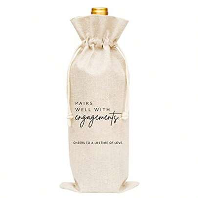 Wedding Gift Wine Bags Burlap Wine Bottle Cover Bag For Engagement Bridal Shower Bridesmaid Bachelorette Party Favor 1 Pc Wine Bag A32
