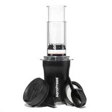 Go Plus cafetera portátil pequeña ideal para viajes camping y oficina prensa francesa todo en uno cafetera manual estilo espresso y pour-over preparación en 2 min Negro - Negro - Ver 7