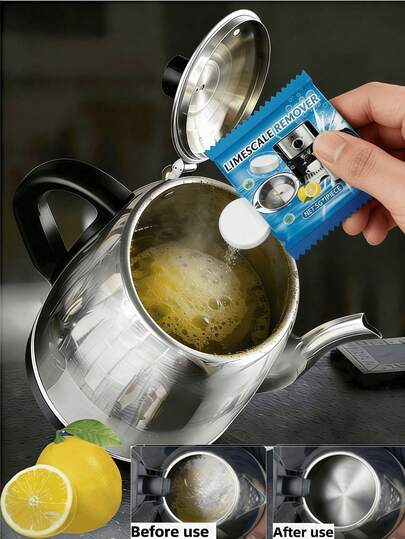 Descaling Agent, Suitable For Cleaning Kettles And Student Dormitories, Stainless Steel Cleaner, Suitable For Cleaning Grease And Dirt In Daily Kitchen Appliances And Sinks. It Is A Good Gift For Family And Friends, Especially Suitable For Holidays (Random Shipment Of Old And New Versions).