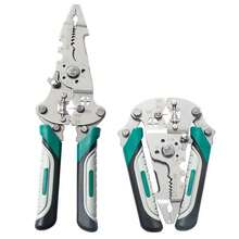 Foldable Multi-Functional Industrial-Grade Electrician's Wire Stripper, Durable Precision Tool Suitable For Cutting, Crimping And Stripping - Applicable For All Electrical Operations - Multicolor - View 10
