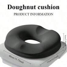 1PC Memory Foam Donut Cushion For Office Chair | Hip & Waist Support Pillow, Postpartum-Friendly, Ideal For Long Time Sitting, Driving & Office Work | Machine Washable Polyester, Modern Comfort Design, Soft Material - 1PC - View 2