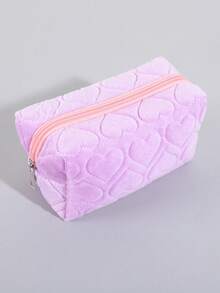 1pc Cute Portable Heart-Shaped Storage Pouch, Exquisite Desktop Decor, Can Be Used To Store Cosmetics And Stationery, Retro Valentine's Day Gift - Multicolor - View 27