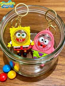 SpongeBob SquarePants 1个海绵宝宝香味钥匙扣吊坠，卡通可爱学生背包挂饰，情侣礼物，最佳派对装饰，朋友聚会完美装饰，家居装饰摆件，理想房间装饰 - 彩色 - 查看 8