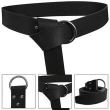 1 pieza/2 piezas Cinturón de caballero medieval retro - Longitud de 190 cm, Conjunto de cinturón y billetera de cuero sintético del Renacimiento, Disfraz de guerrero vikingo, Adecuado para hombres y mujeres, Halloween LARP - Multicolor - Ver 7
