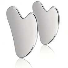 Advanced Stainless Steel Scraping Facial Tool - Scraping Plate Finger Scraping Tablet Heart Shaped Facial Scraping Tightening And Lifting Metal Massage Plate Tool, Suitable For Face And Body - A - View 8