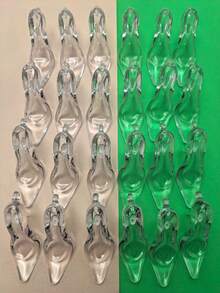 12pcs Mini Plastic Crystal Shoes, 2.5 Inch Transparent High Heel Shoes Decor, Funny High Heel Figurines, Suitable For Wedding, Birthday Party, Desktop Decor, Adult Gift - Multicolor - View 13