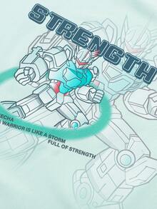 Balabala 2026款男童夏季短袖T恤，轻薄透气，柔软凉爽。 - 粉綠 - 查看 4