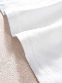 Camiseta de manga corta con estampado de letras para mujer de talla grande , camiseta estampada, top para mujer - Blanco - Ver 3