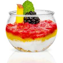 10/20/30/40pcs, 80ml Transparent Plastic Spherical Dessert Cups, Reusable Mini Pudding And Appetizer Bowls, Suitable For Birthday Parties, Weddings, Buffets And Catering Events - View 8